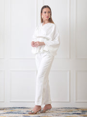 Gaiia Partywear Peplum Co-Ord Set - White