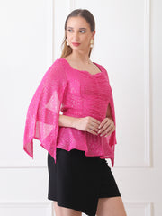 Gaiia Sequin Flare-Sleeve Top