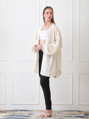 Gaiia Blue Open-Front Kimono Cardigan