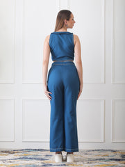 Gaiia Buttoned Utility Co-Ord Set - Teal