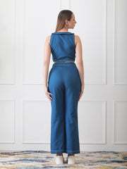 Gaiia Buttoned Utility Co-Ord Set - Teal