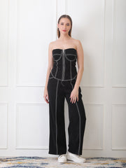 Gaiia Black Corset Co-Ord Set