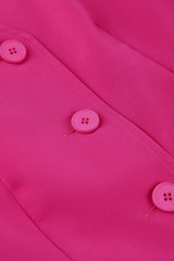 Gaiia Waist Coat Set - Hot Pink