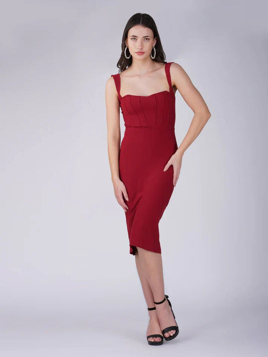 Gaiia Rosa Long Dress - Cherry Red - GAIIA