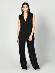 Gaiia Sleevless Blazer And Trouser Set