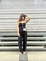 Gaiia Black Corset Co-Ord Set - Black