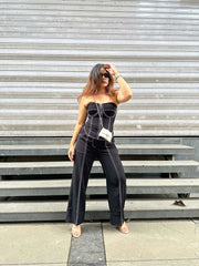 Gaiia Black Corset Co-Ord Set - Black