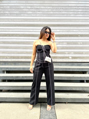 Gaiia Black Corset Co-Ord Set - Black