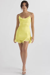 Gaiia Aster Cowl Neck Dress - Yellow
