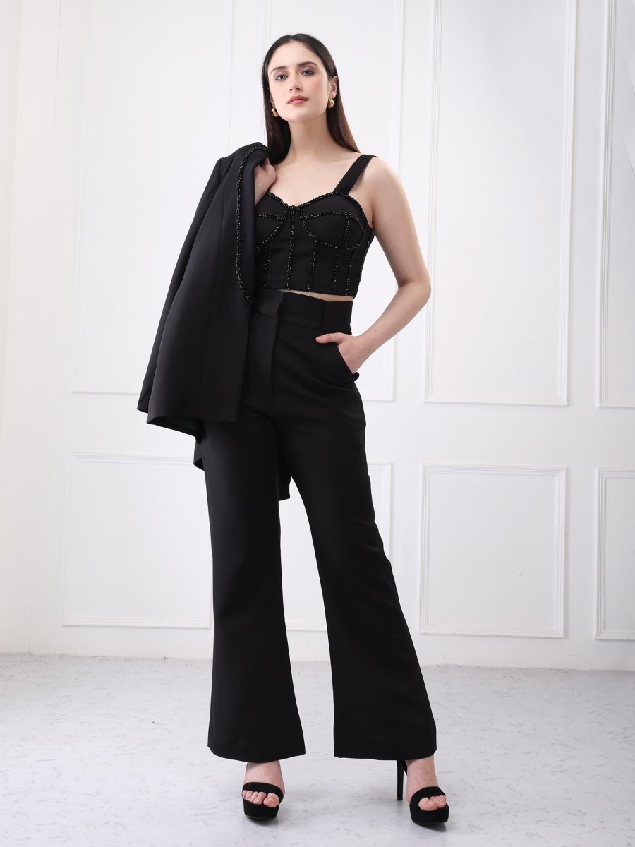 Gaiia Single Breasted Embellished Co - Ord Blazer Set - GAIIA
