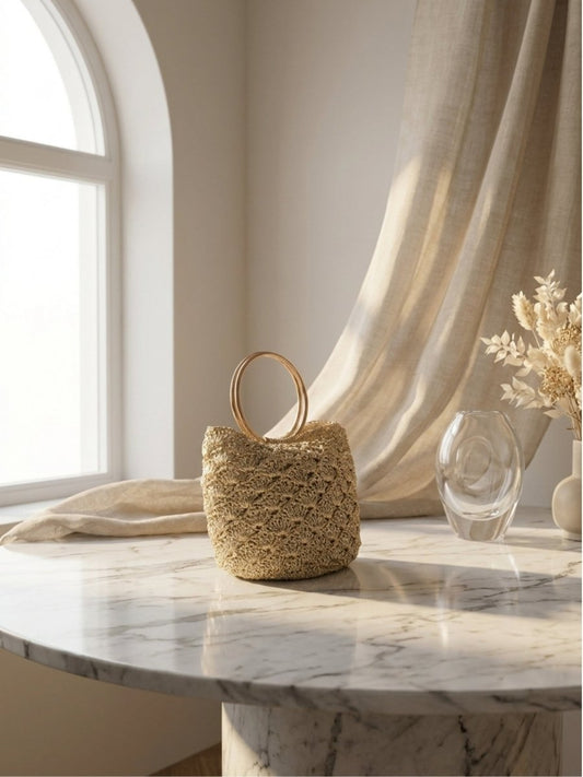 Golden Shell Crochet Handbag - GAIIA