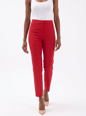 Gaiia Solid Color Trouser With Crease