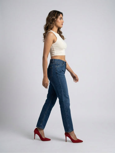 White Solid Cotton Tank Top - GAIIA