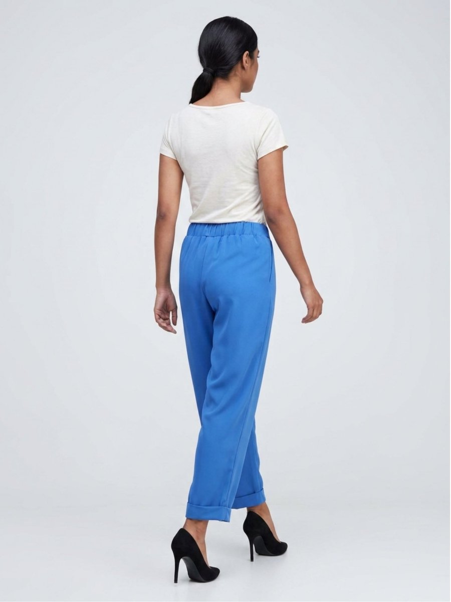 Women Solid Rayon Blend Regular Fit Trouser - GAIIA