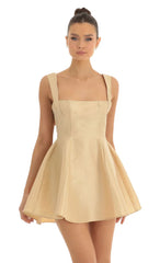 JAZZ GOLD SATIN DRESS
