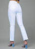 White High Waist Jeans With Stretch