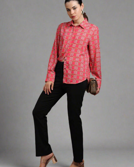 Women Regular Fit Printed Casual Shirt