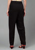 Women Regular Fit Black Cotton Blend Trousers