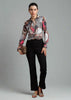 Abstract Print Versace Cropped Shirt