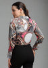 Abstract Print Versace Cropped Shirt