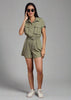 Women Playsuits with Waist Tie-Up