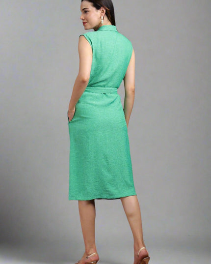 Women Green Shirt Dress