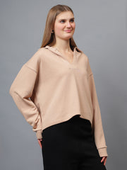 Shirt Collar Sweatshirt