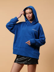 Plus Design Studio Text Print Oversized Hoodie