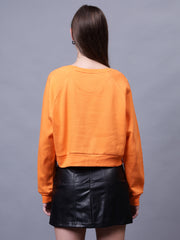 Solid Crop Sweatshirt