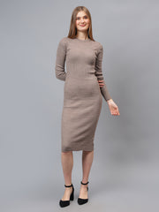 Midi Sweater Dress Women's Elastic Slim