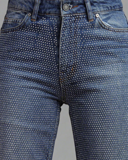 Dark Denim Glitter Jeans