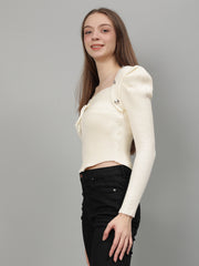 Ribbed Sweetheart Neck Acrylic Pullover Sweater