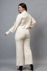 Solid Woollen Co-Ord Set