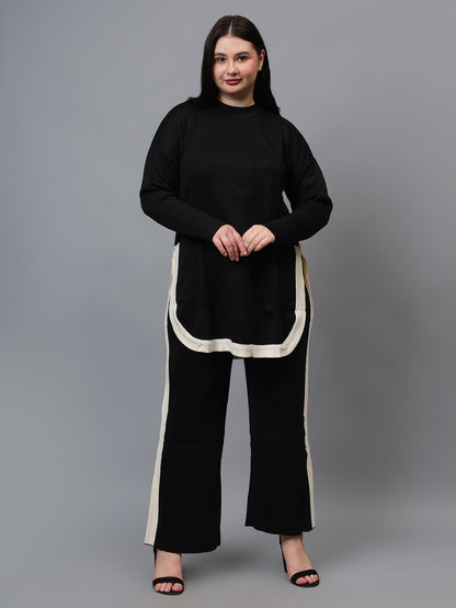 Gaiia Co-Ord Set Plus Size Knitted - Beige