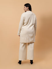 Front Shirt Button with Leg Pants Co-Ord set