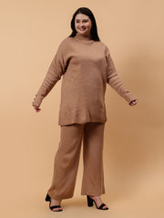 Women Straight Full Sleeve Co-Ord Set