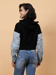 Women Color block hoodieJacket