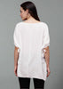 Women White Printed Round Neck T-Shirt