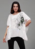 Women White Printed Round Neck T-Shirt