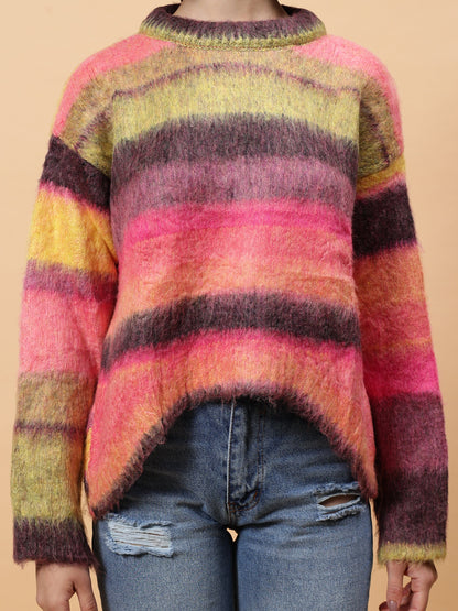 Gaiia Colourful Striped Sweater