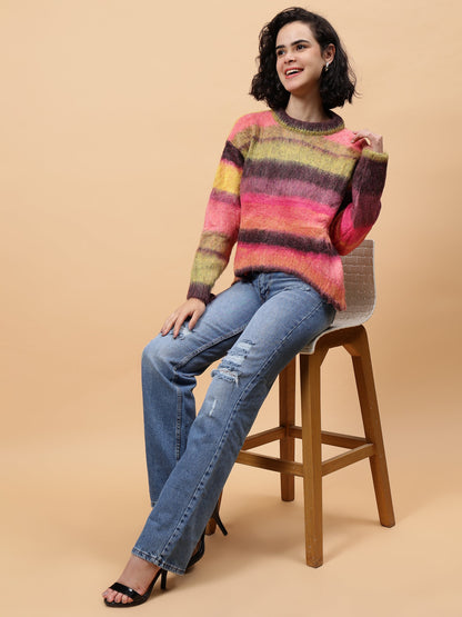 Gaiia Colourful Striped Sweater