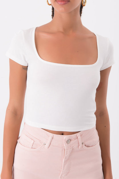 Gaiia Women Short Sleeve Crop Top