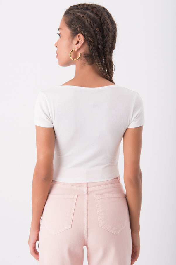 Women Short-Sleeve Crop-Top