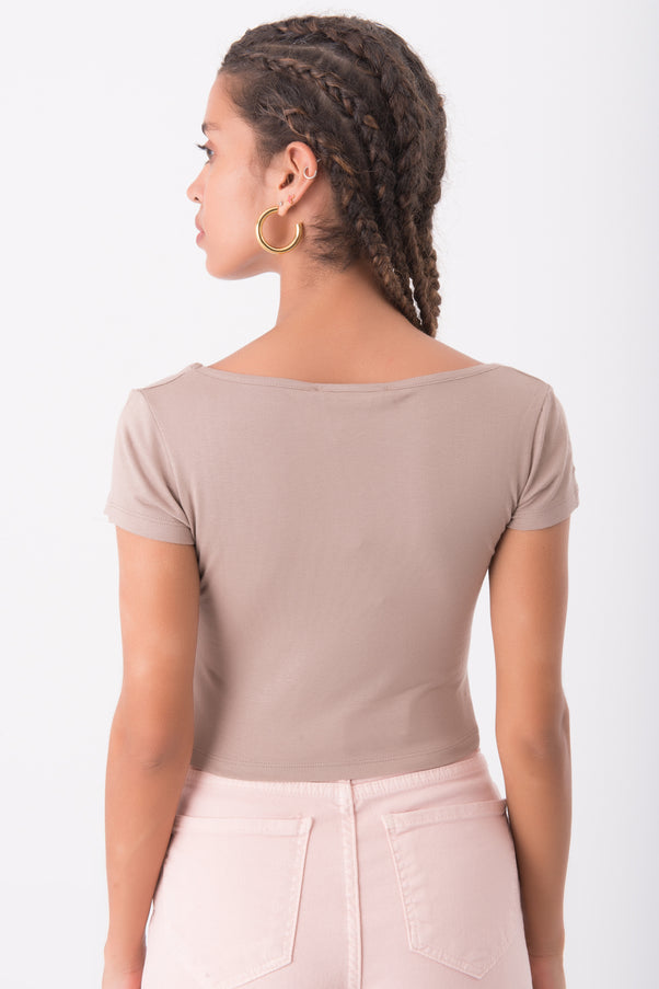 Women Short-Sleeve Crop-Top