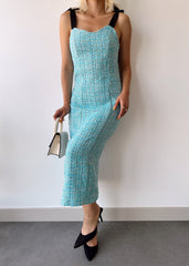 Gaiia Tweed Midi Dress