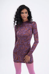 Gaiia Open Back Mini Dress - Purple