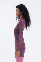 Gaiia Open Back Mini Dress - Purple