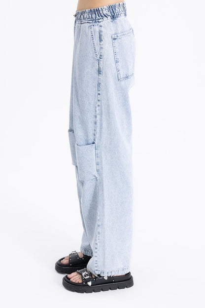 Gaiia Women Blue Wide Leg Jeans