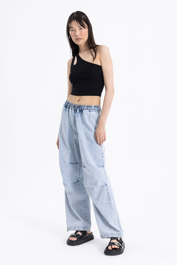 Women Blue Wide Leg Jeans