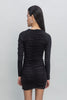 Women Ruched Square-Neck Bodycon Dress